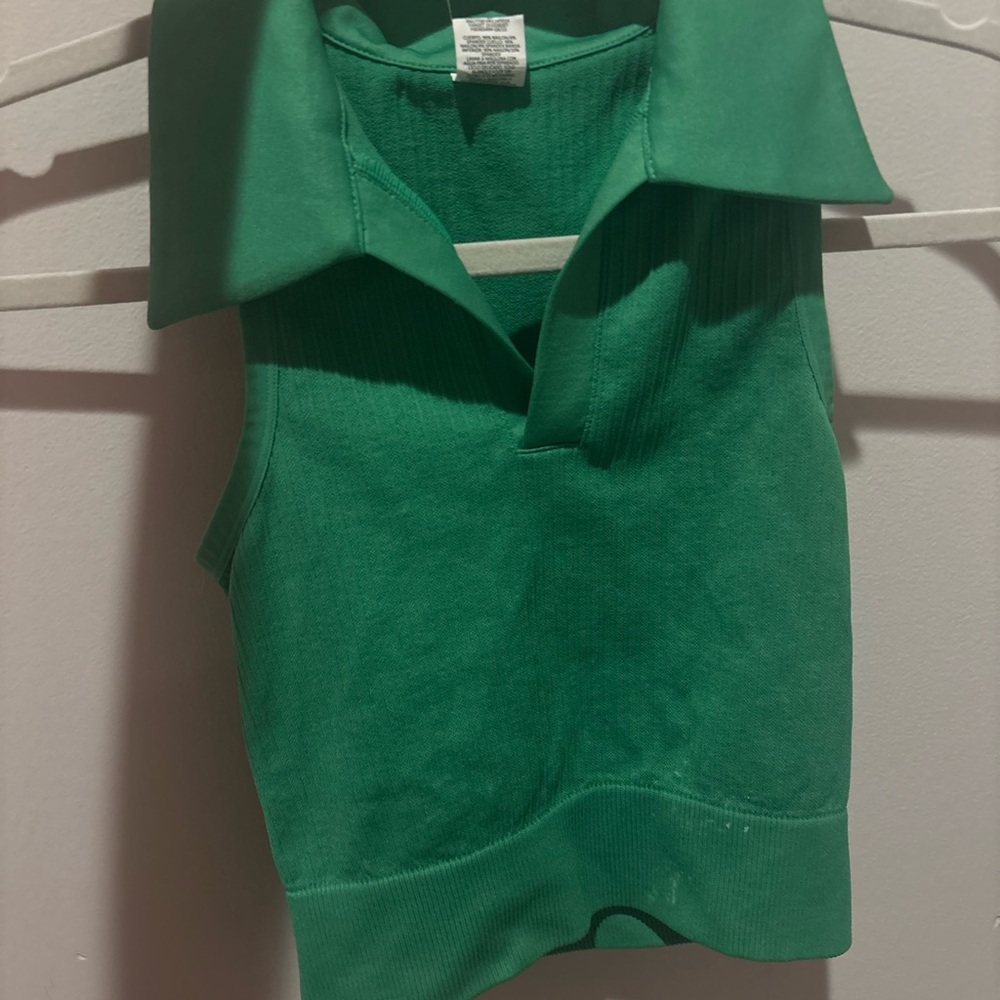 Zara Green Crop Top